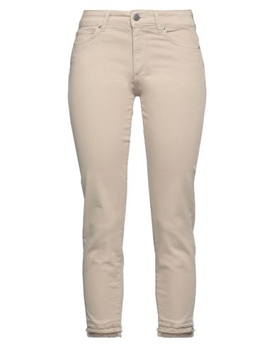 Cigala's Woman Pants Sand Size 26 Cotton, Polyester, Elastane In Beige