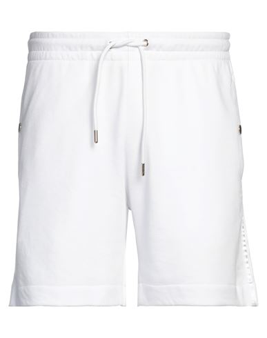 Bikkembergs Man Shorts & Bermuda Shorts White Size M Polyester, Cotton