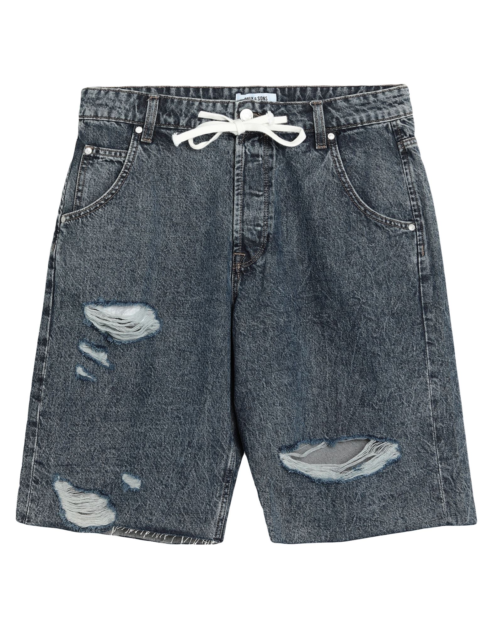 Only & Sons Denim Shorts In Blue