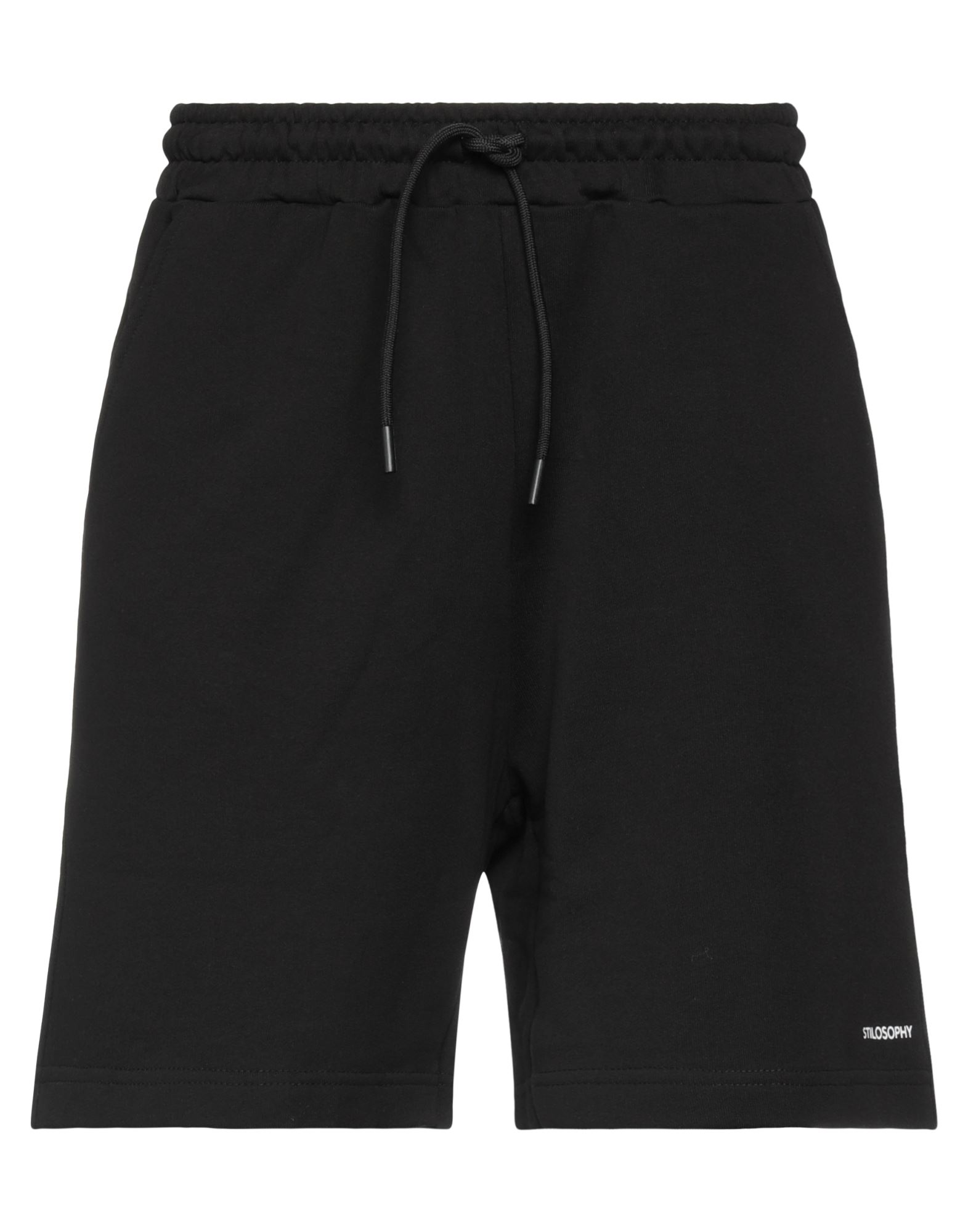 Stilosophy Man Shorts & Bermuda Shorts Black Size L Cotton