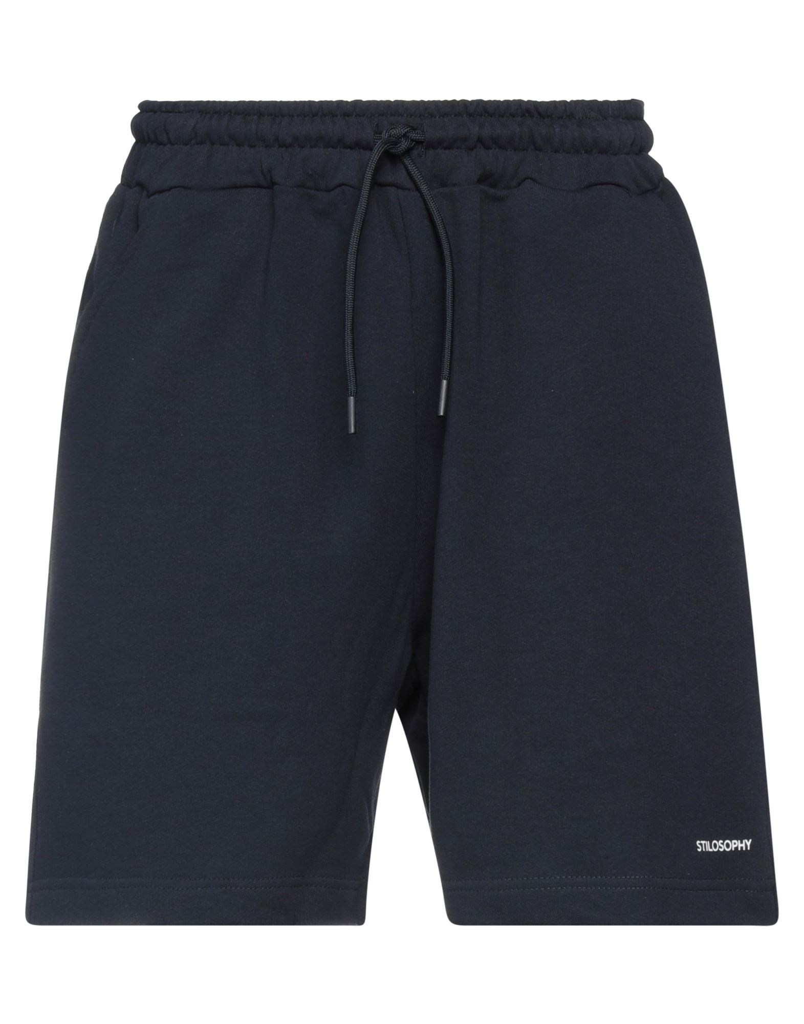 Stilosophy Man Shorts & Bermuda Shorts Midnight Blue Size L Cotton
