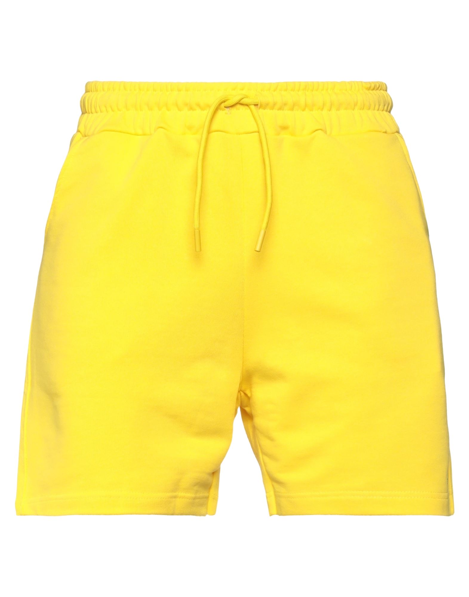Stilosophy Man Shorts & Bermuda Shorts Yellow Size L Cotton