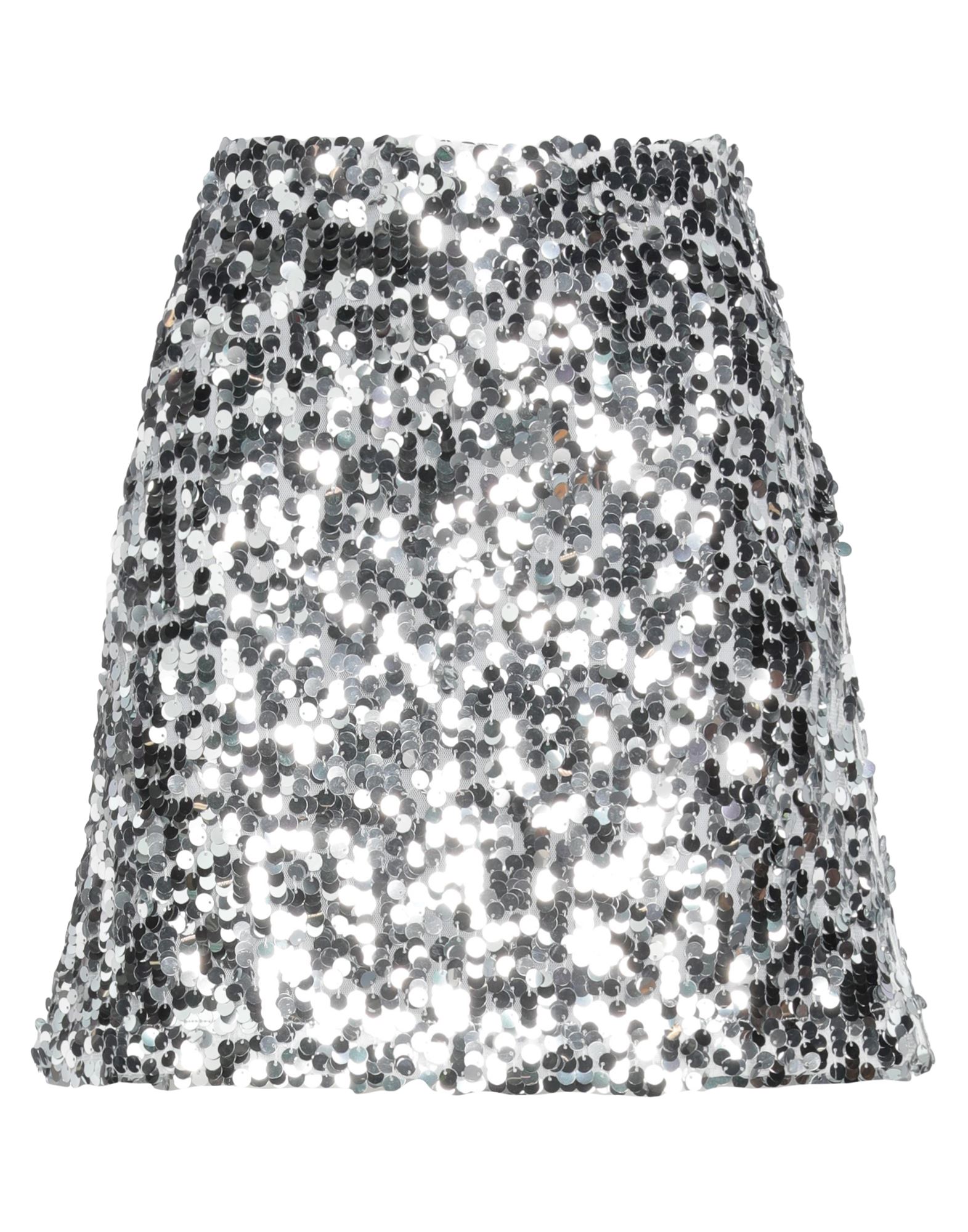 Shop Be Blumarine Woman Mini Skirt Silver Size 2 Polyester