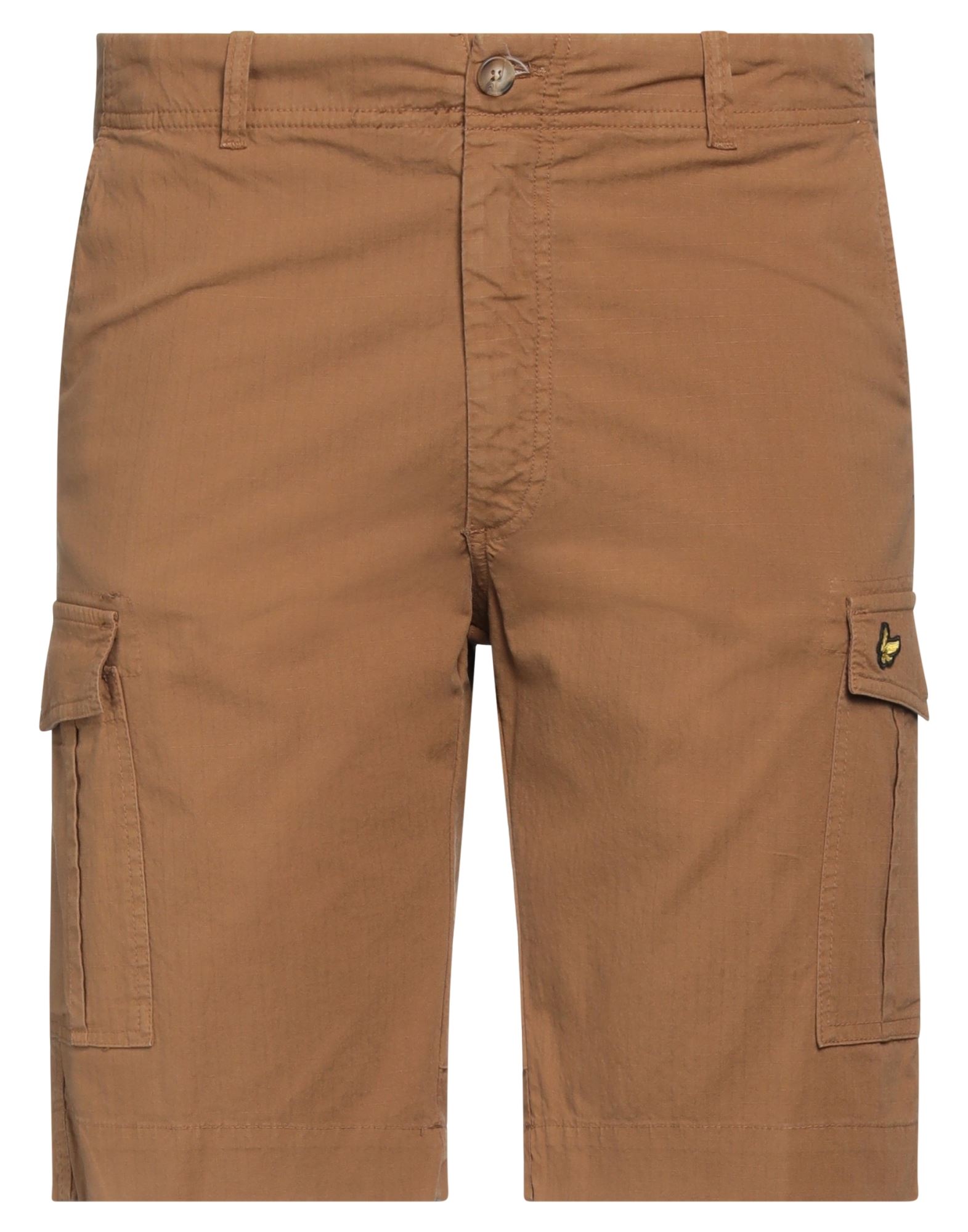Lyle & Scott Man Shorts & Bermuda Shorts Camel Size 31 Cotton, Elastane In Beige