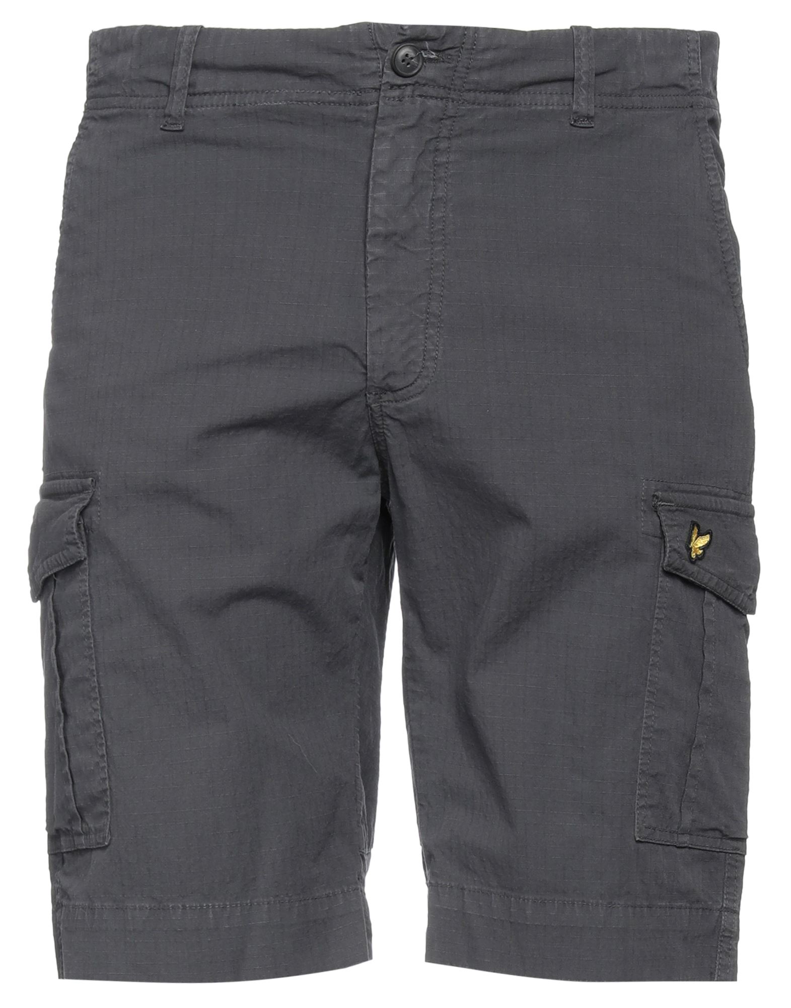 Lyle & Scott Man Shorts & Bermuda Shorts Lead Size 32 Cotton, Elastane In Grey