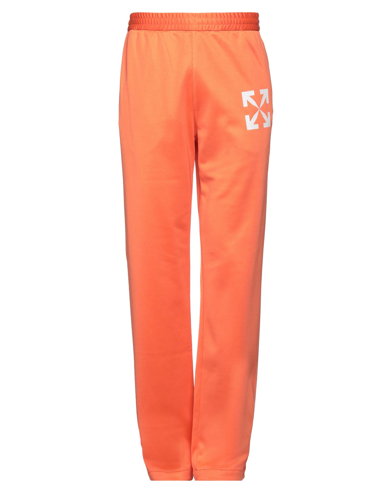 Off-white Man Pants Orange Size L Polyamide, Cotton, Elastane