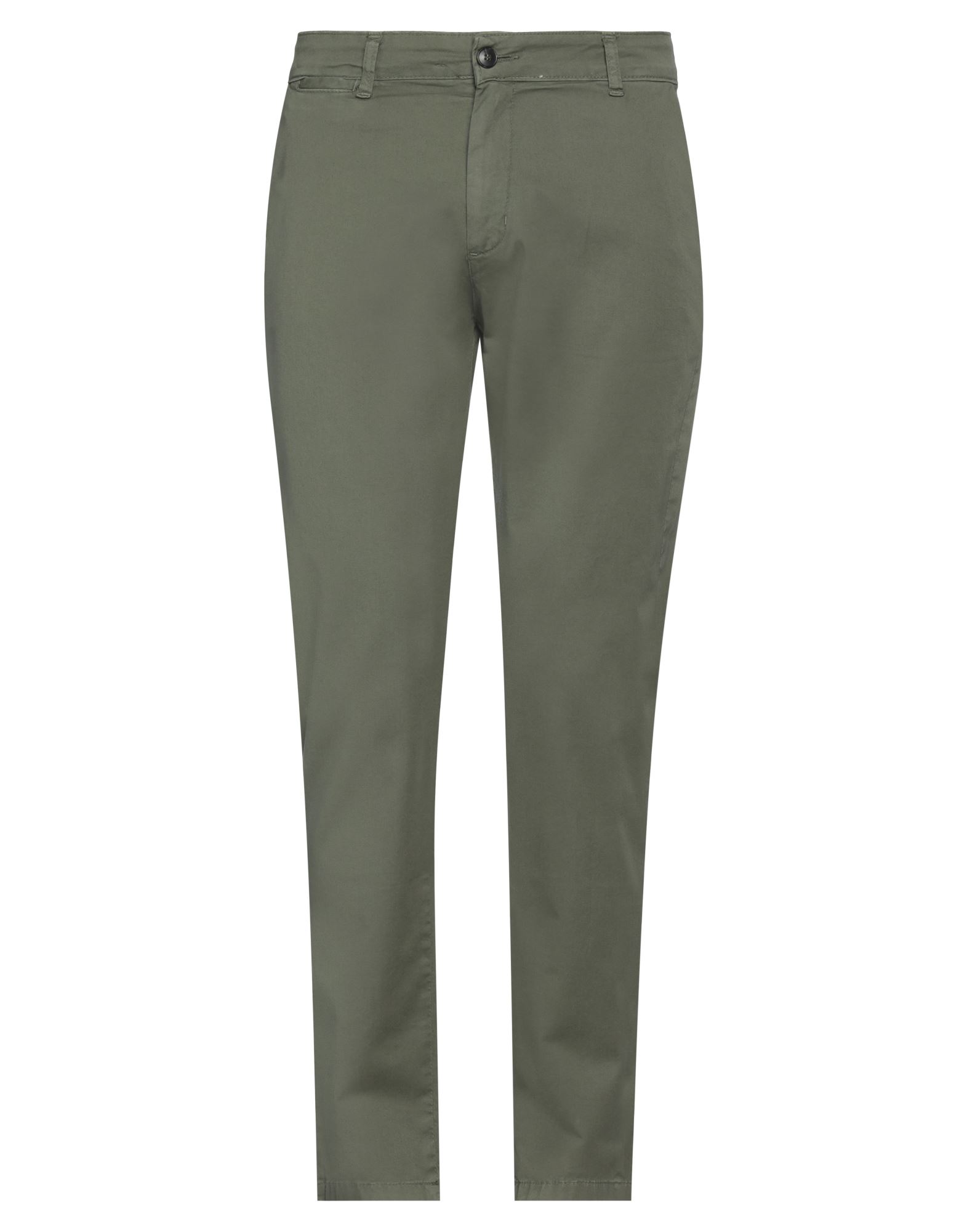 Stilosophy Man Pants Military Green Size 30 Cotton, Elastane