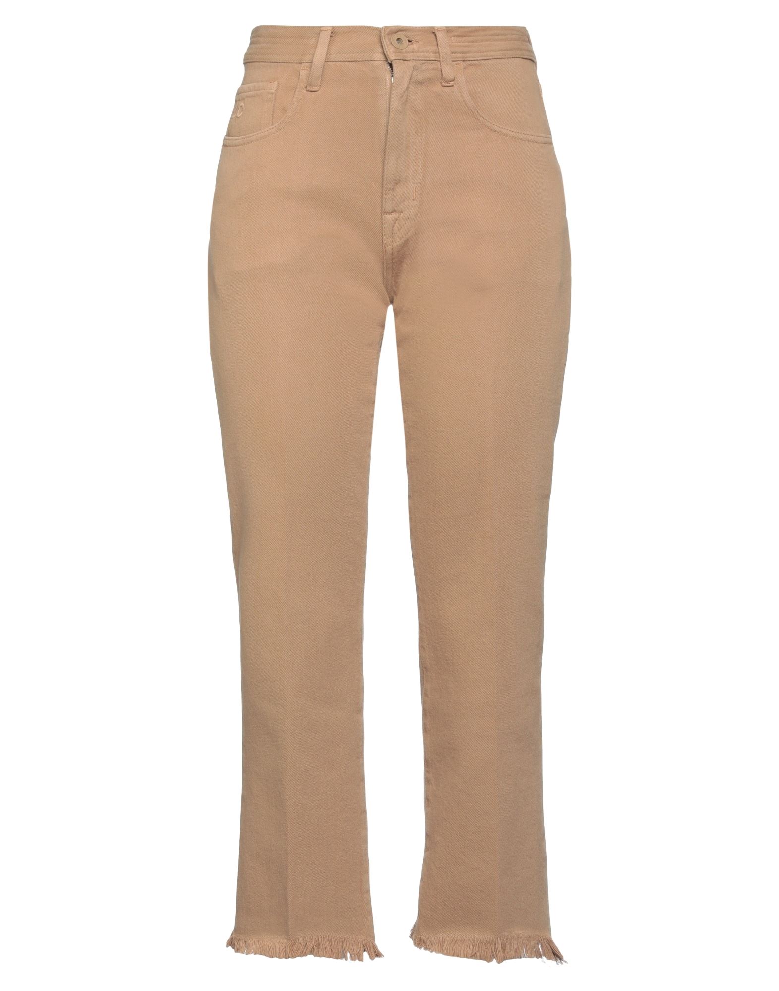 Shop Jacob Cohёn Woman Jeans Camel Size 24 Cotton, Polyester In Beige