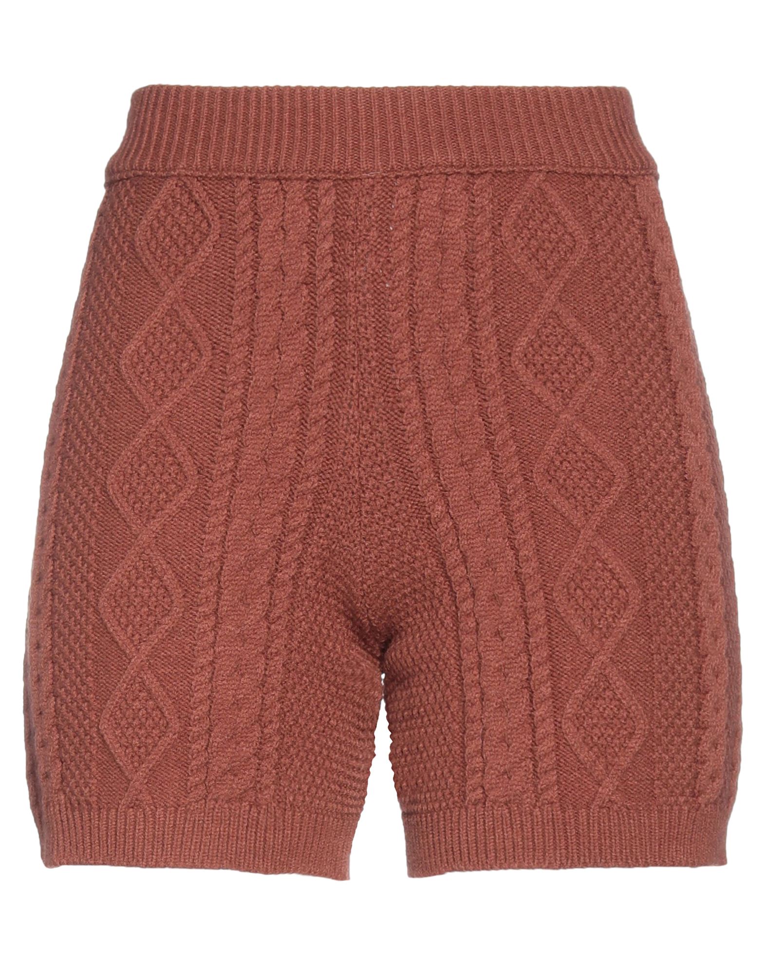 Dixie Woman Shorts & Bermuda Shorts Rust Size M Viscose, Polyamide, Polyester In Red