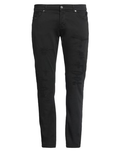 Shop Dondup Man Pants Black Size 30 Cotton, Elastomultiester, Elastane