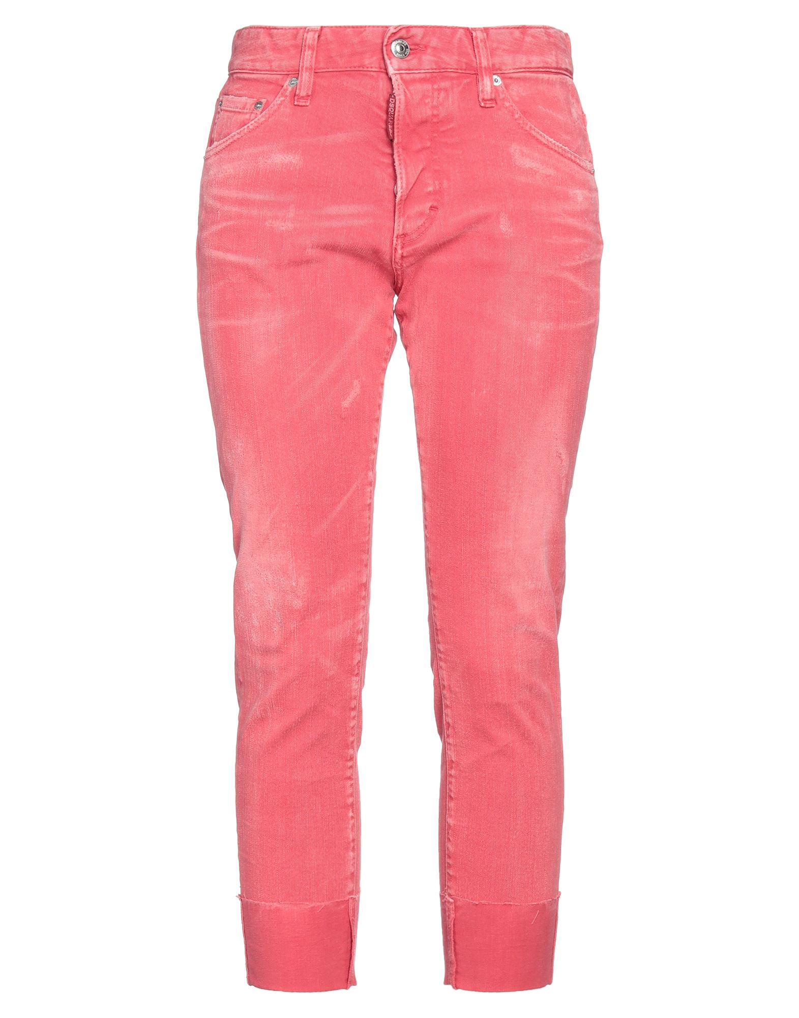 Dsquared2 Cropped Pants In Red
