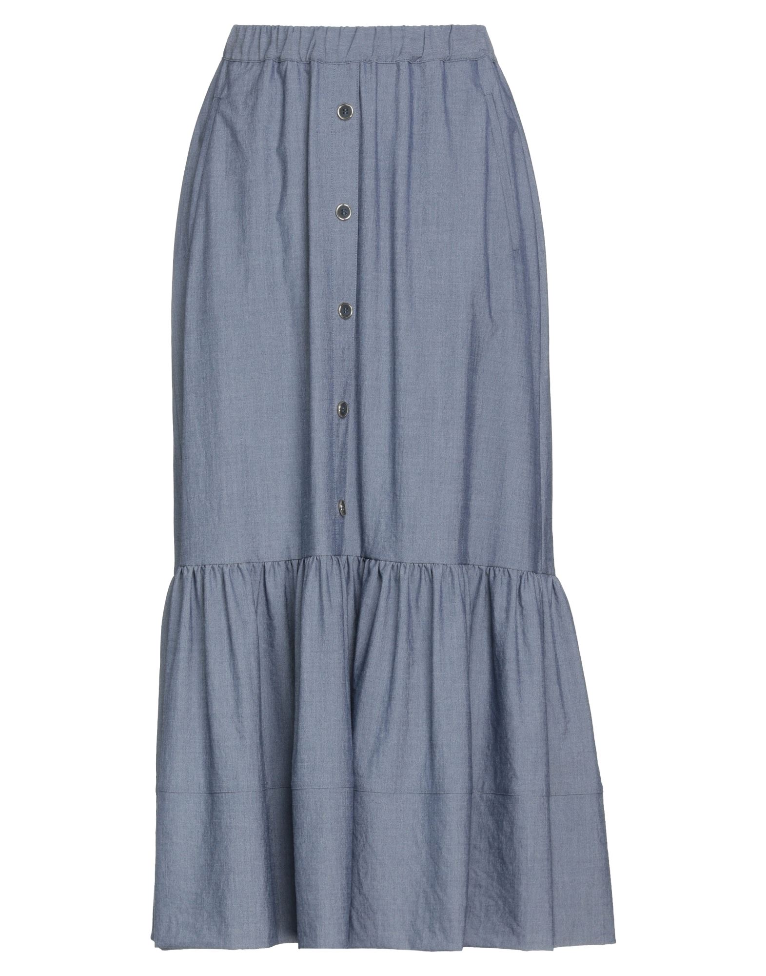 Purotatto Midi Skirts In Slate Blue