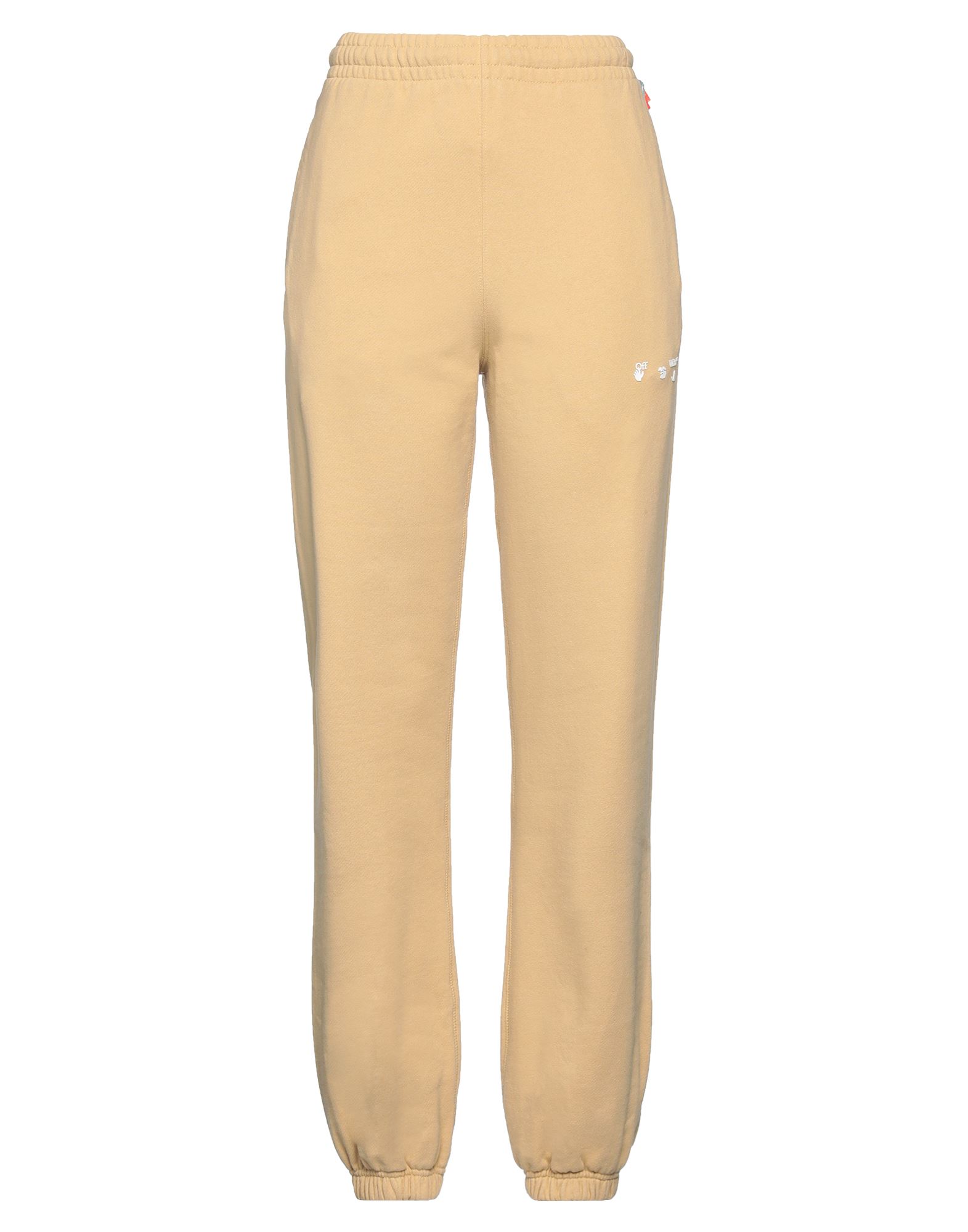 Off-white Woman Pants Sand Size S Cotton In Beige