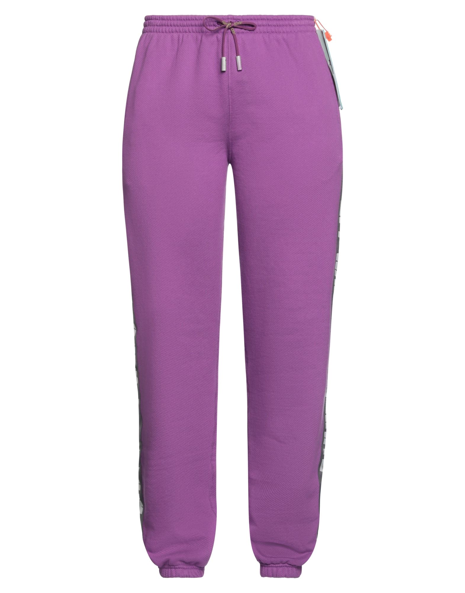 Off-white Woman Pants Mauve Size L Cotton, Polyester, Organic Cotton In Purple