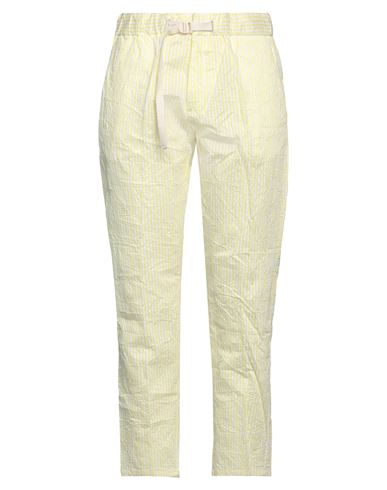 White Sand Woman Pants Yellow Size 1 Cotton, Polyester