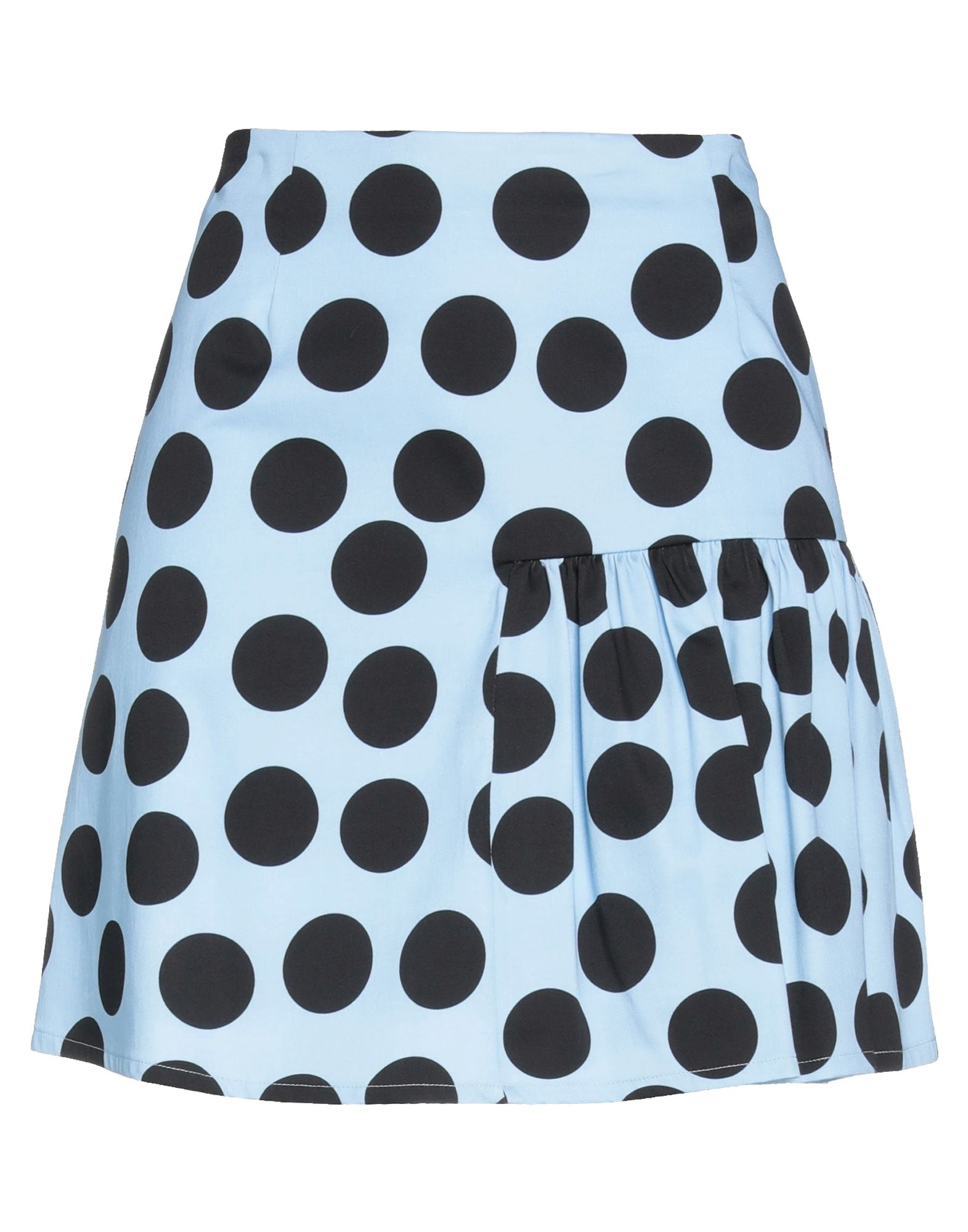 Shop Be Blumarine Woman Mini Skirt Pastel Blue Size 4 Cotton, Elastane