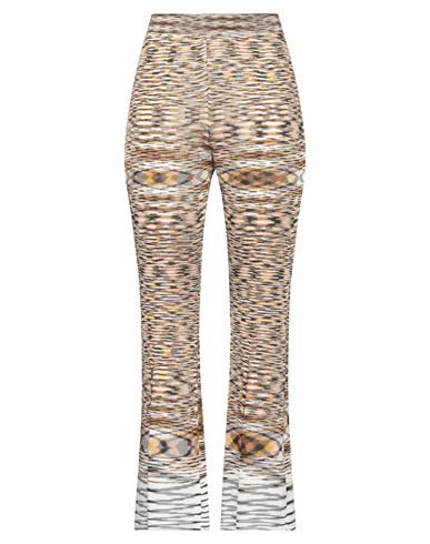 Missoni Woman Pants Tan Size 10 Wool, Viscose, Polyamide, Polyurethane In Brown