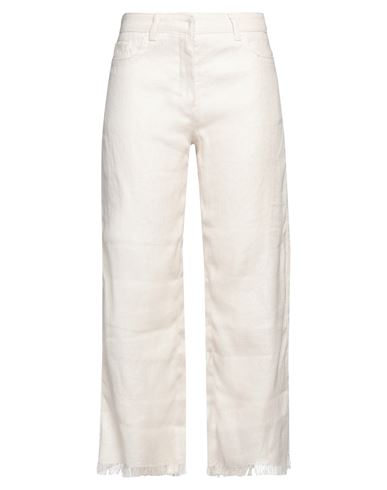 Shop 's Max Mara Woman Pants Beige Size 6 Linen, Cotton, Elastane