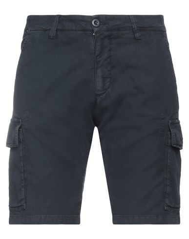 Modfitters Man Shorts & Bermuda Shorts Navy Blue Size 32 Linen, Cotton, Elastane