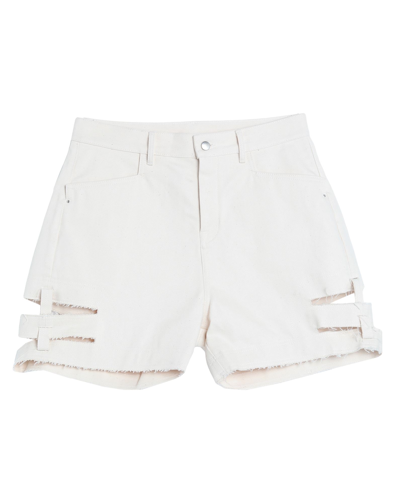 Rick Owens Denim Shorts In White