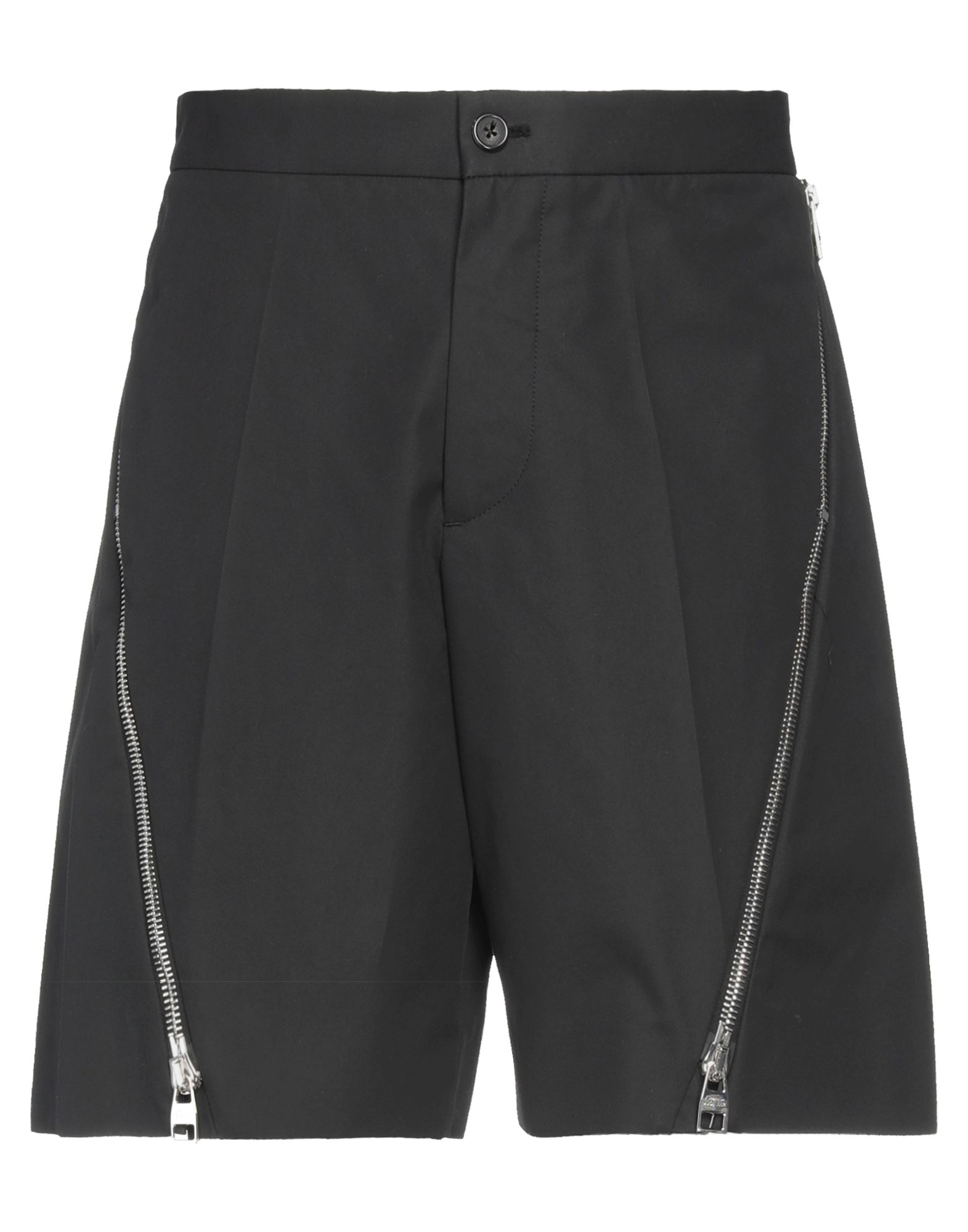 Alexander Mcqueen Cotton Bermuda In Black