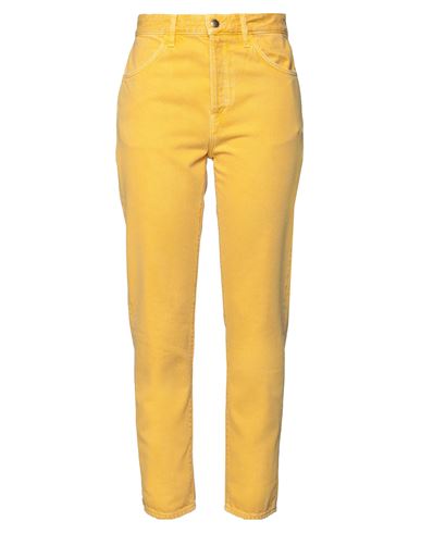 Washington Dee Cee Washington Dee-cee Woman Denim Pants Yellow Size 26 Organic Cotton