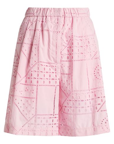 Shop Msgm Woman Shorts & Bermuda Shorts Pink Size 4 Cotton, Polyester