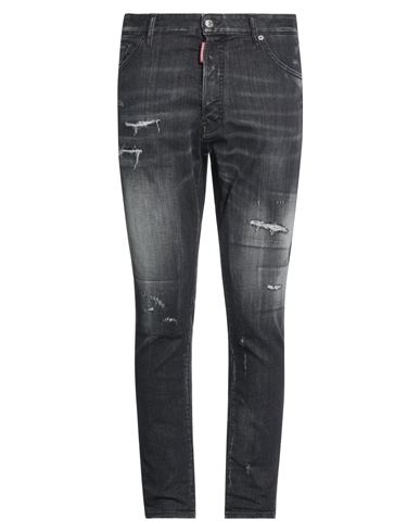 Dsquared2 Distressed Skater Denims With Stonewash Effect In Black
