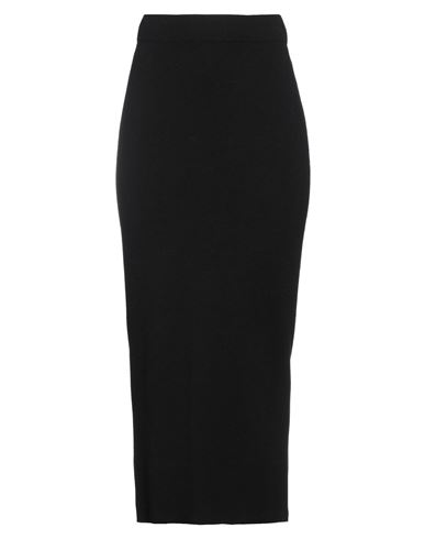 Clips Woman Midi Skirt Black Size M Wool, Viscose, Polyamide, Cashmere