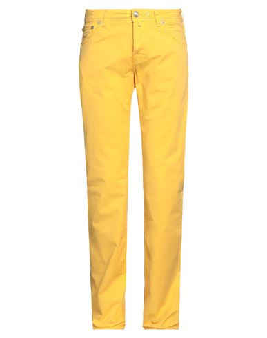 Jacob Cohёn Man Pants Ocher Size 31 Cotton, Elastane In Yellow