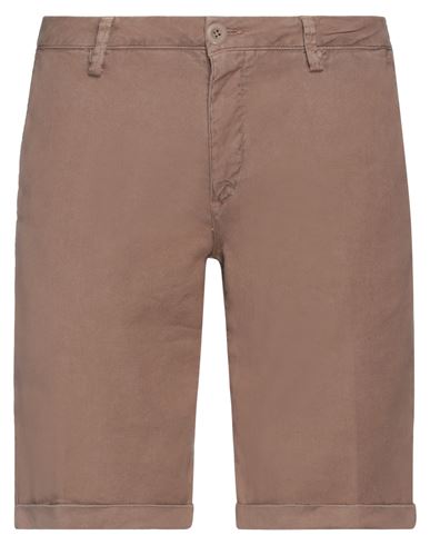 Modfitters Man Shorts & Bermuda Shorts Light Brown Size 32 Linen, Cotton, Elastane