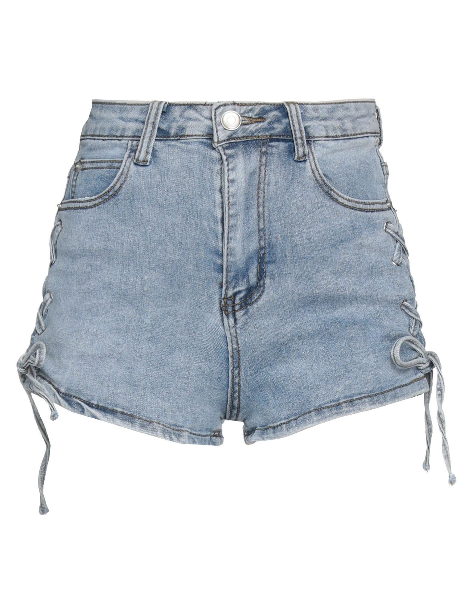 Shop Vanessa Scott Woman Denim Shorts Blue Size M Cotton, Polyester