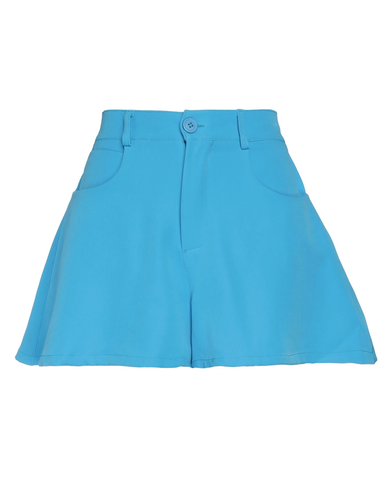 Vanessa Scott Woman Shorts & Bermuda Shorts Azure Size S Polyester, Elastane In Blue