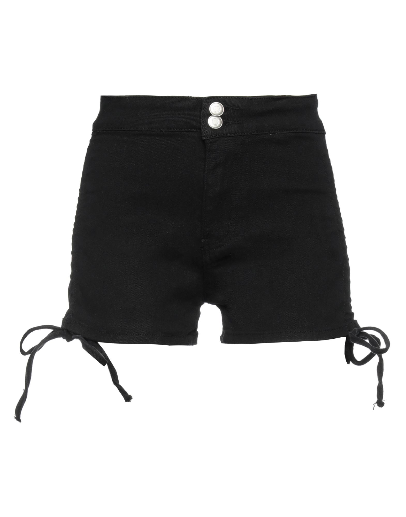 Vanessa Scott Woman Shorts & Bermuda Shorts Black Size L Cotton, Polyester