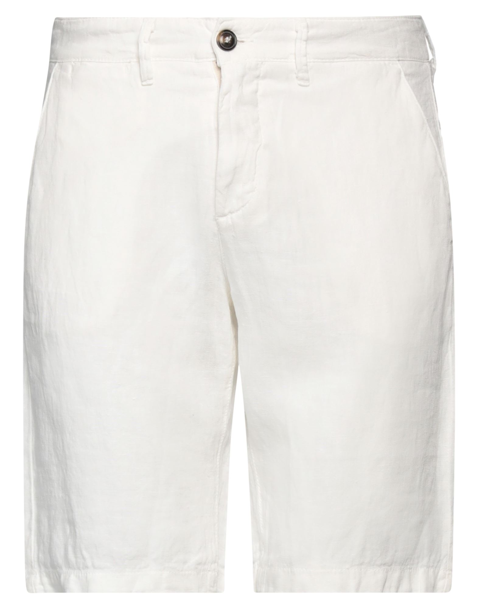 Liu •jo Man Man Shorts & Bermuda Shorts White Size 28 Linen