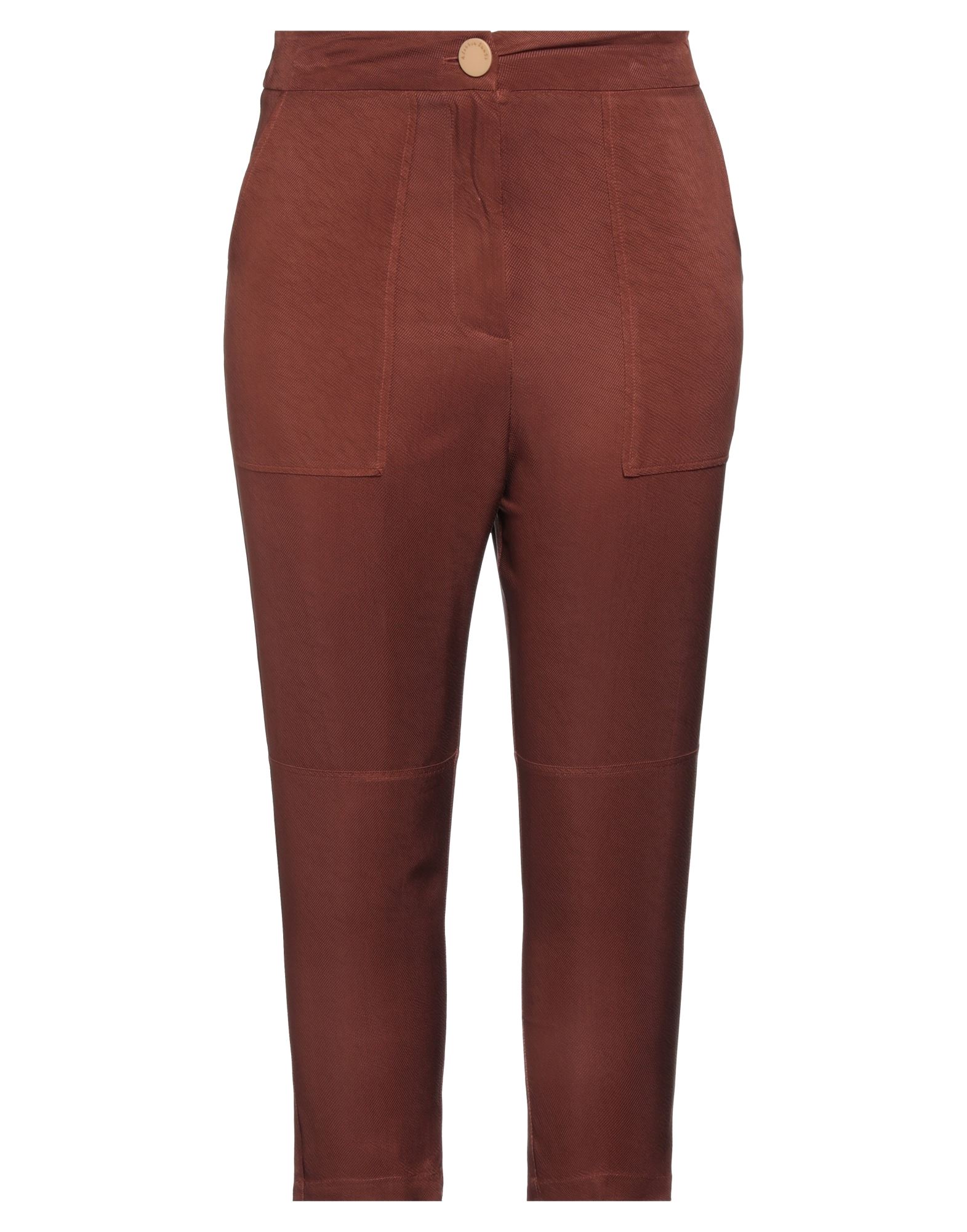 Alessia Santi Cropped Pants In Brown