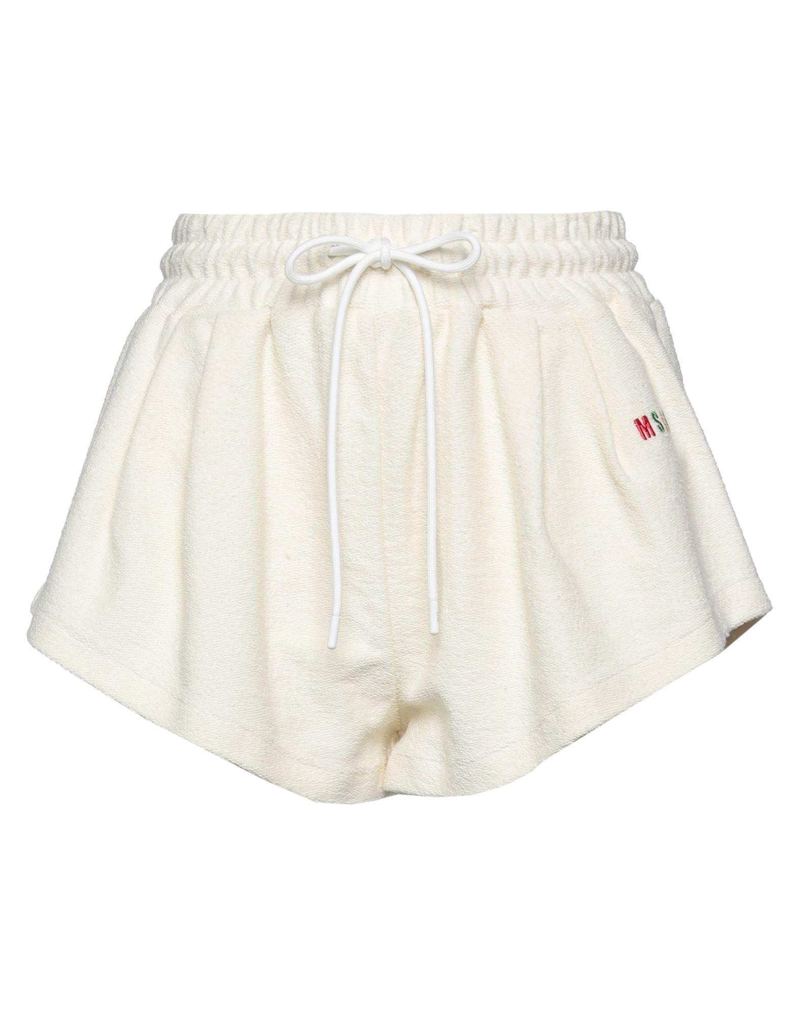 Msgm Woman Shorts & Bermuda Shorts Ivory Size M Cotton In Off White