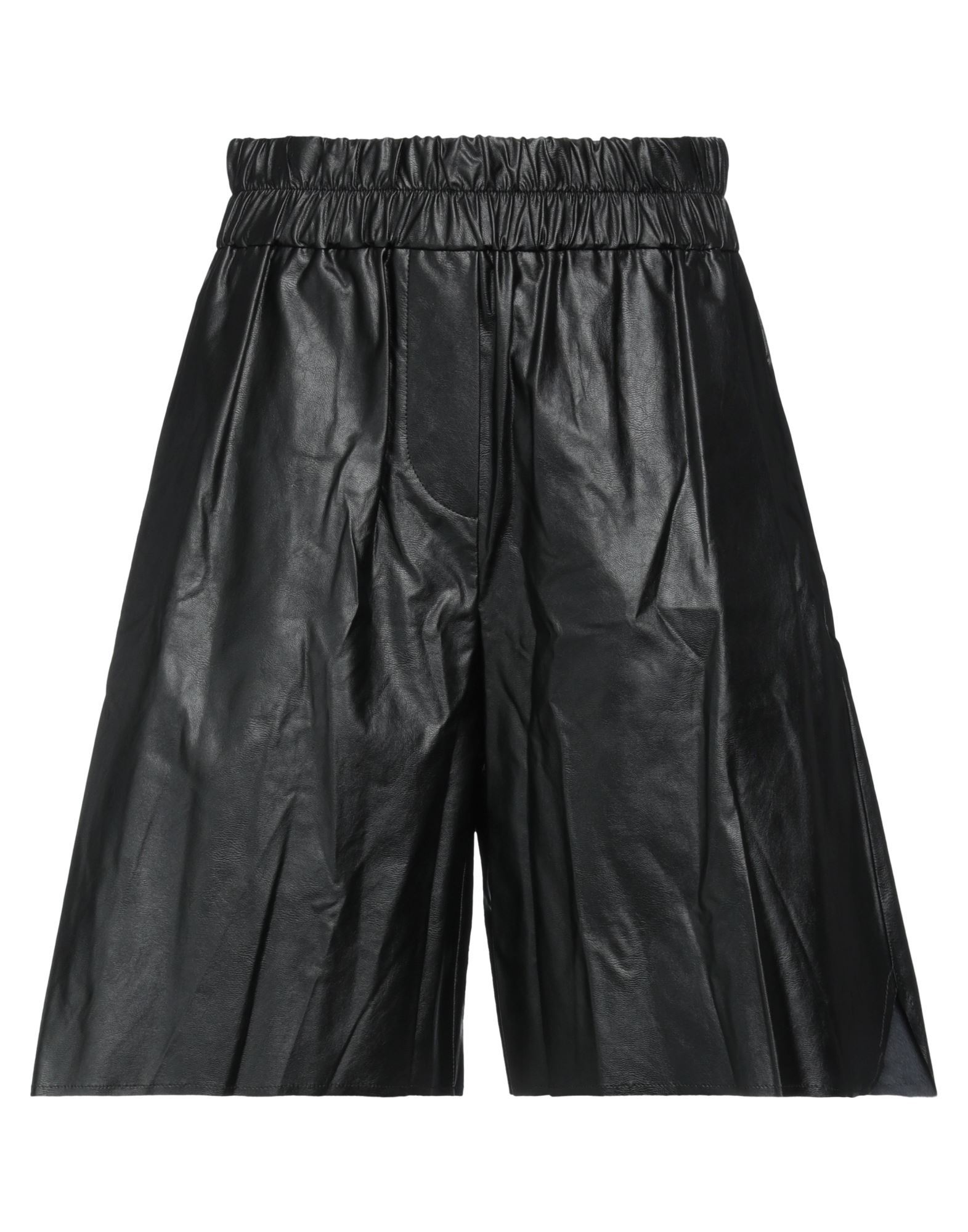 Douuod Woman Shorts & Bermuda Shorts Black Size 8 Polyurethane, Viscose