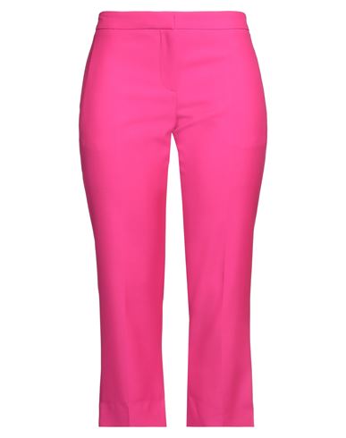 Alexander Mcqueen Woman Pants Fuchsia Size 0 Wool In Pink