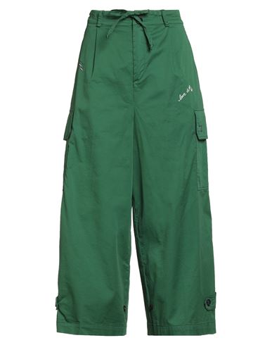 Semicouture Woman Pants Green Size 8 Cotton, Elastane In Green