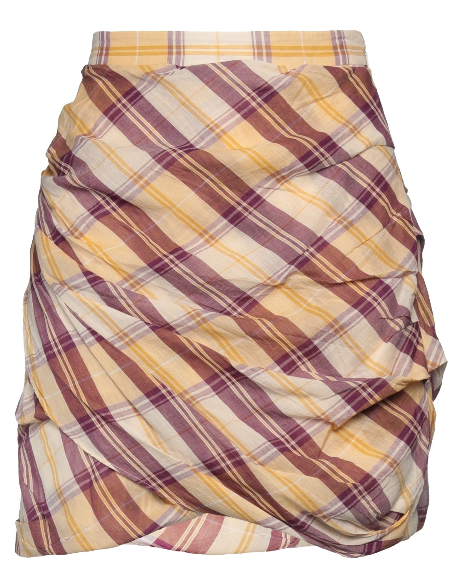 Shop Isabel Marant Étoile Marant Étoile Woman Mini Skirt Ocher Size 4 Cotton In Yellow