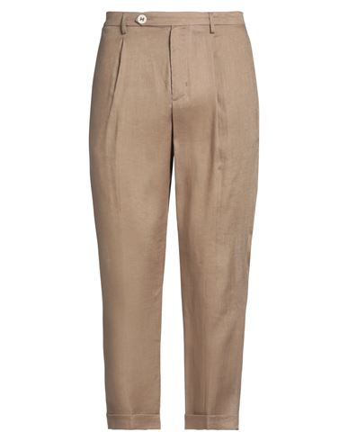 C.9.3 Man Pants Light Brown Size 38 Linen In Beige
