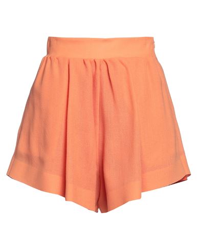 Federica Tosi Woman Shorts & Bermuda Shorts Orange Size 2 Wool, Polyester