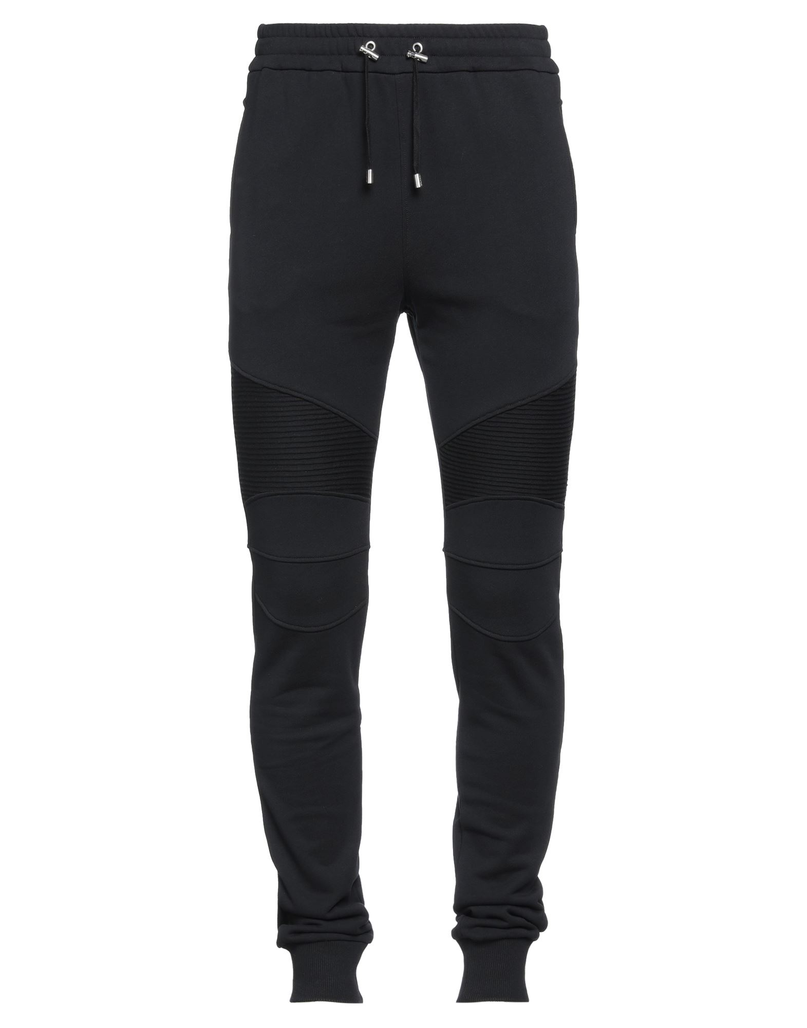 Balmain Logo-print Ribbed-panel Track Pants In Black