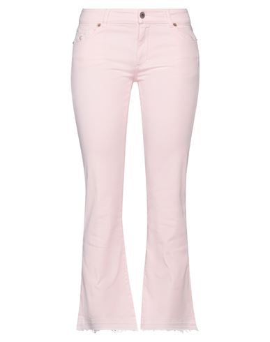 Avantgar Denim By European Culture Woman Pants Light Pink Size 28 Cotton, Polyester, Elastane