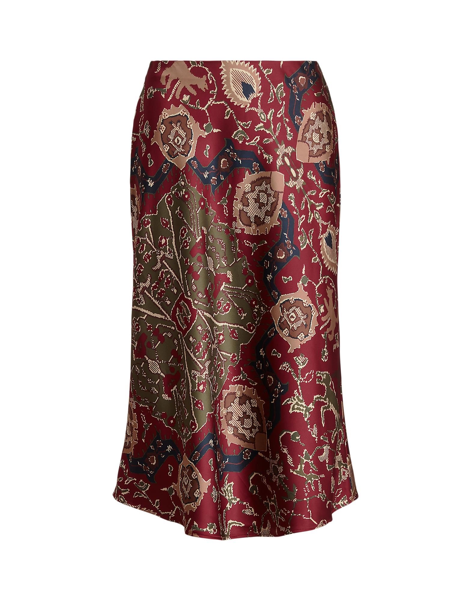 Lauren Ralph Lauren Midi Skirts In Maroon | ModeSens