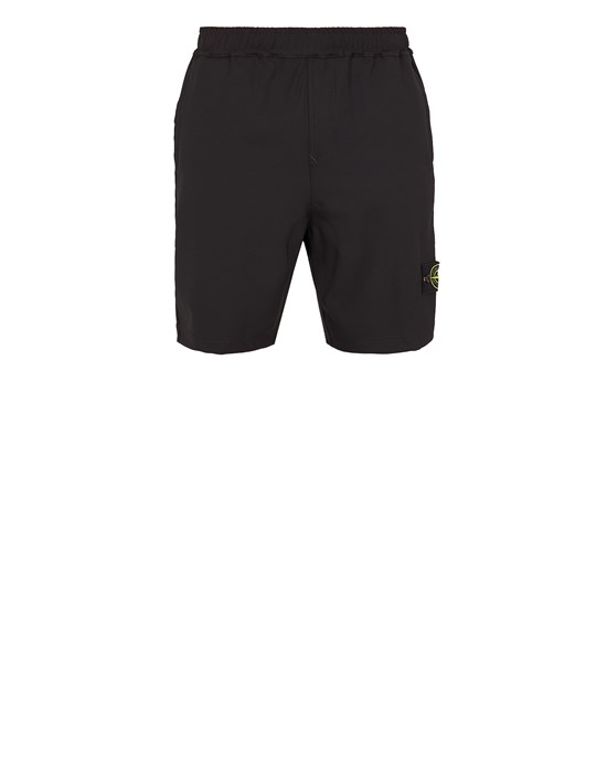  STONE ISLAND 60853 Fleece Bermuda Shorts Man Black