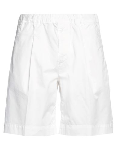 40weft Man Shorts & Bermuda Shorts White Size 34 Cotton, Elastane