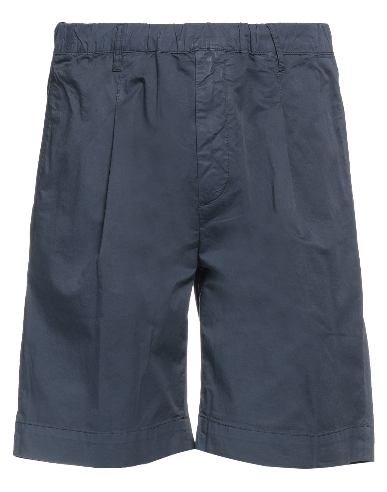 40weft Man Shorts & Bermuda Shorts Midnight Blue Size 34 Cotton, Elastane