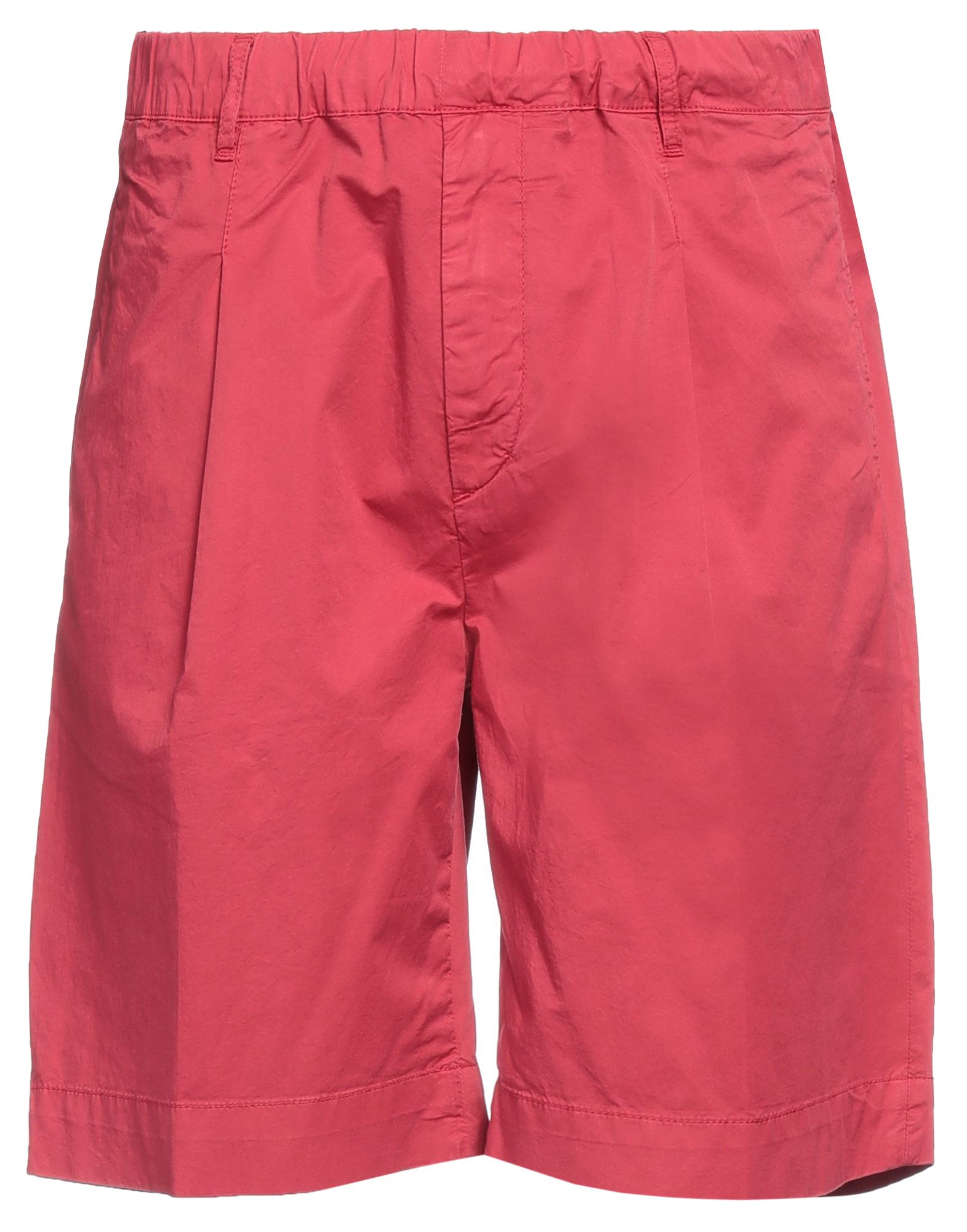 40weft Man Shorts & Bermuda Shorts Brick Red Size 36 Cotton, Elastane